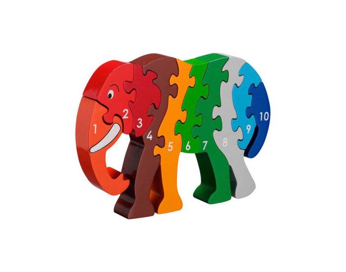 LANKA KADE Puzzle en bois El�phant Chiffres 1-10 - D�s 3 ans (1)