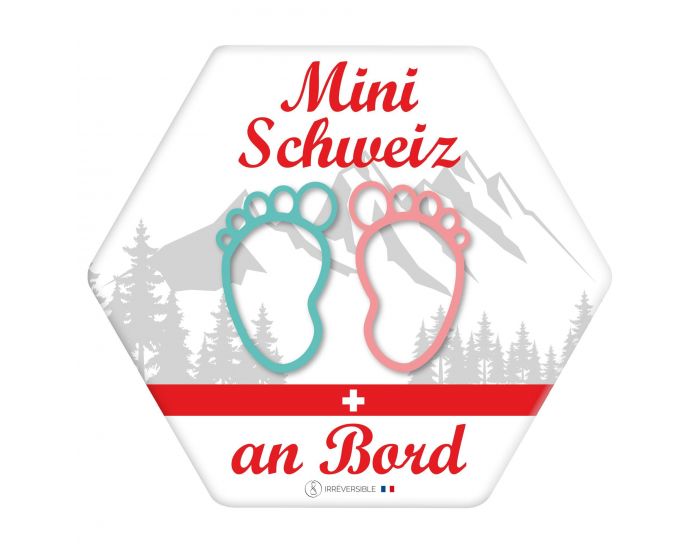 IRREVERSIBLE Adhsif / Autocollant Bb  Bord - Mini Schweiz an Bord (2)
