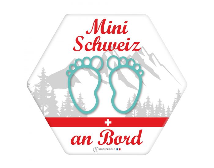 IRREVERSIBLE Adh�sif / Autocollant B�b� � Bord - Mini Schweiz an Bord (3)