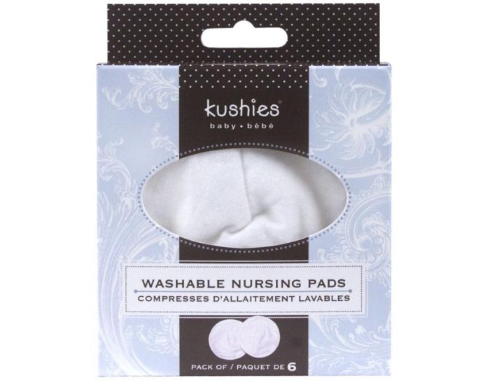 KUSHIES Lot de 6 Coussinets d'allaitement Lavables Coton KUSHIES (1)