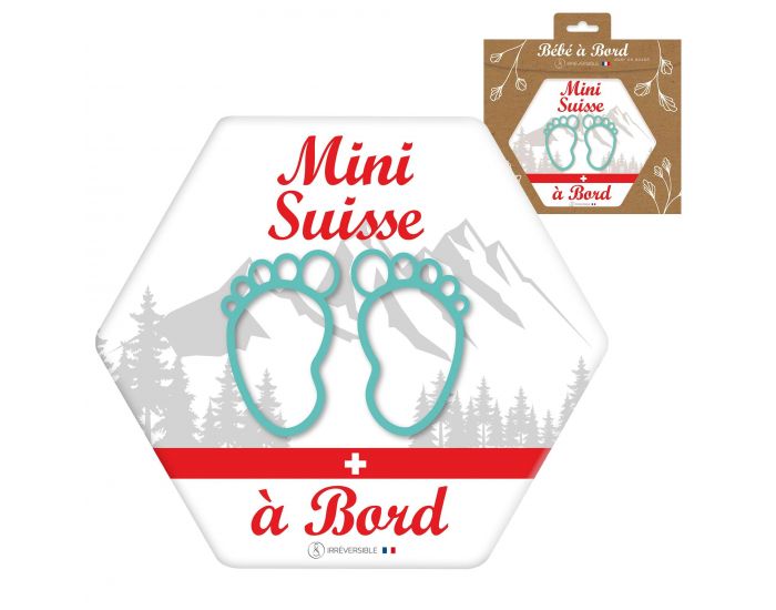 IRREVERSIBLE Adhsif / Autocollant Bb  Bord - Mini Suisses Montagnes (2)