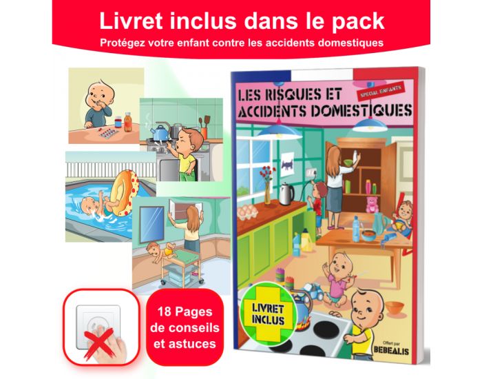 BEBEALIS Pack de 20 Caches Prises B�b� Fran�ais Amovible  (4)