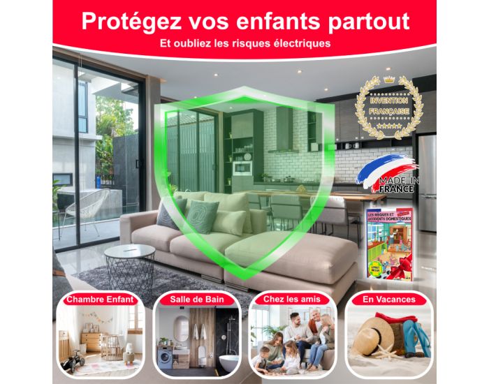 BEBEALIS Pack de 10 Cache Prise B�b� Fran�ais Amovible (6)