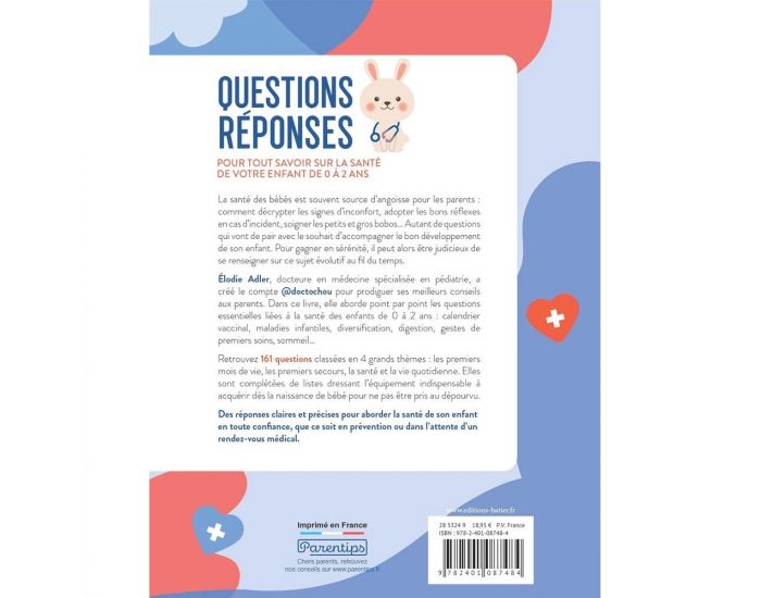 HATIER 161 Questions et Leurs R�ponses pour Tout Savoir Sur la Sant� de Votre Enfant de 0 � 2 ans  (1)