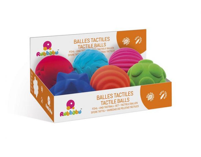 RUBBABU Balle Tactile Jellyfish Turquoise - Ds 12 mois (3)