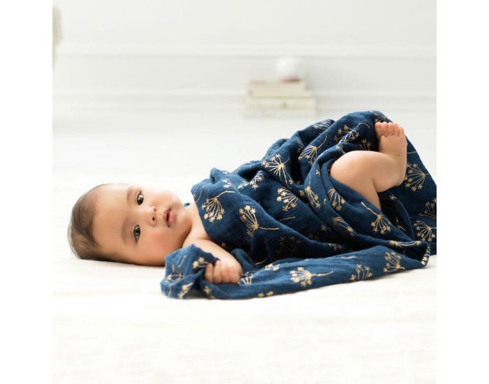 ADEN + ANAIS Coffret 3 Maxi langes mousseline METALLIC GOLD DECO aden + anais (5)