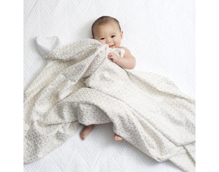 ADEN + ANAIS Coffret 3 Maxi langes mousseline METALLIC GOLD DECO aden + anais (6)