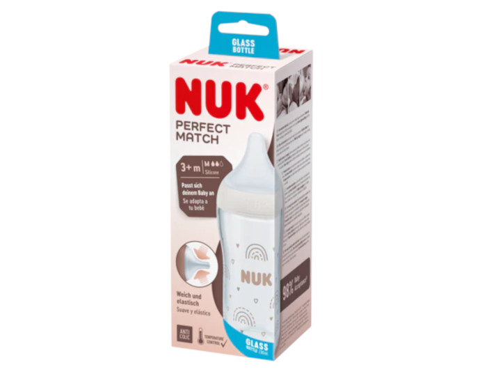 NUK Biberon Perfect Match en Verre 230 ml (1)