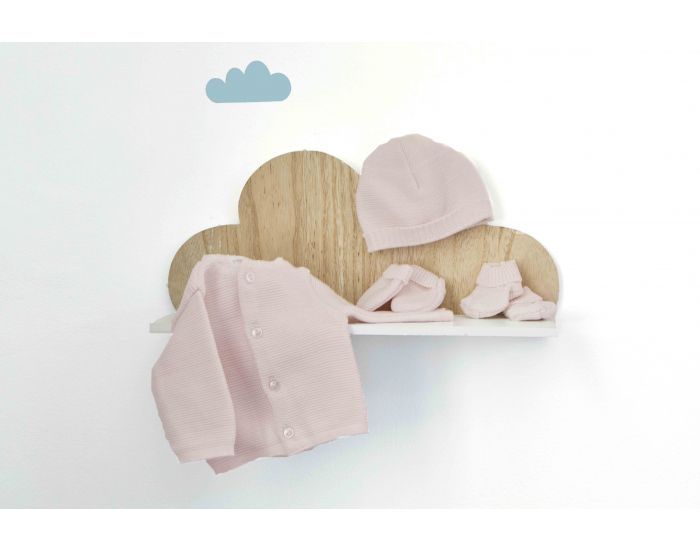 PREMIERS MOMENTS Ensemble Naissance en Coton Bio : Brassi�re, Gants, Chaussons et Bonnet - Taille 1  (2)