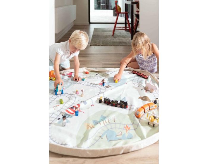 PLAY & GO Tapis et Sac de Rangement - Train (1)