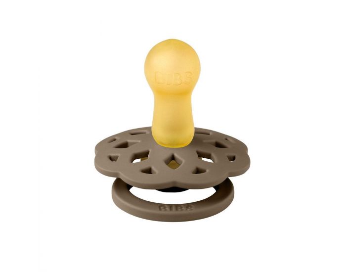 BIBS Lot de 2 Sucettes Caoutchouc - T�tines Rondes - Boh�me - Marron Fonc� - Blush - Taille 2 (3)