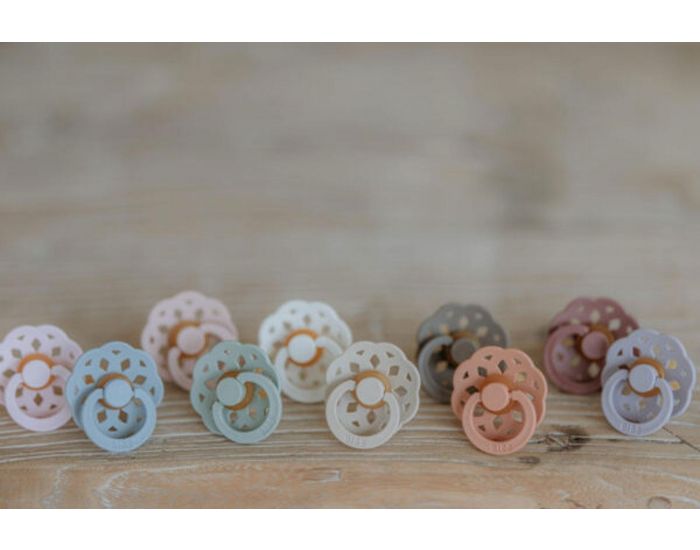 BIBS Lot de 2 Sucettes Caoutchouc - T�tines Rondes - Boh�me - Marron Fonc� - Blush - Taille 2 (2)