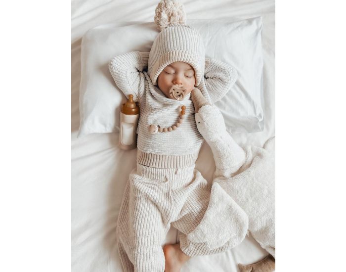 HEVEA Biberon en Verre avec Housse de Protection - Sand - 250 ml (3)