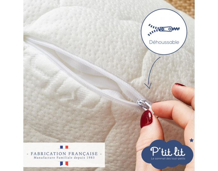 P'TIT LIT Coussin de Grossesse et d'Allaitement Bamboo - D�houssable - Ecru (4)