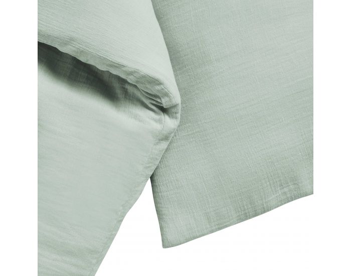 LE LIT DE MON B�B� Housse de Couette B�b� Double Gaze de Coton - Vert Emeraude 100x140 cm (2)