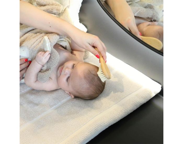 BO JUNGLE Set Brosses et Peigne en Bois Naturel pour B�b� (2)