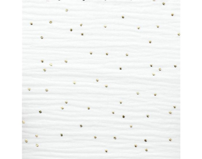 CRAFT LOOM Tissu Double Gaze de Coton - Tailles au M�tre - Pois Or Glitter  (1)