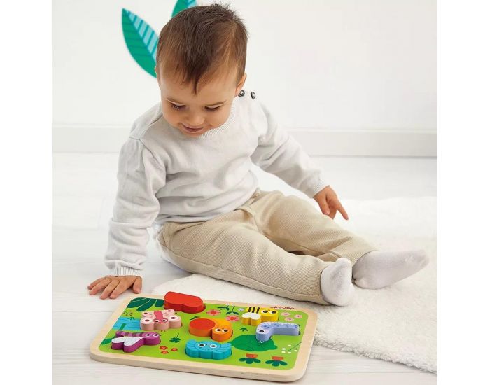JANOD Chunky Puzzle en Bois - Jardin - Ds 18 mois  (3)