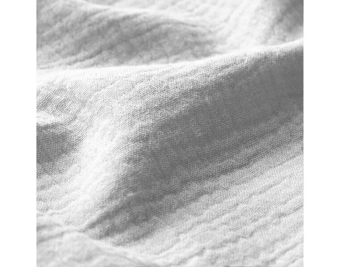 CRAFT LOOM Coupon de Tissu en Double Gaze de Coton - Tailles Sur-mesure - Gris Clair (1)