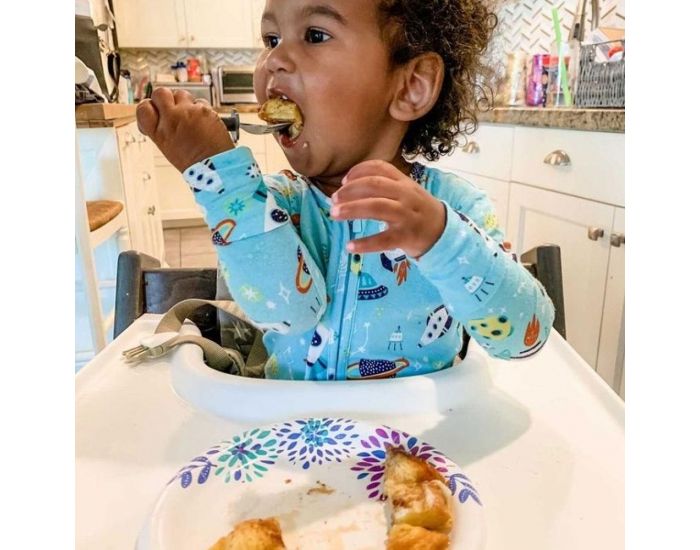 GRABEASE Set de 3 Couverts d'Apprentissage Ergonomiques - Gris  (2)