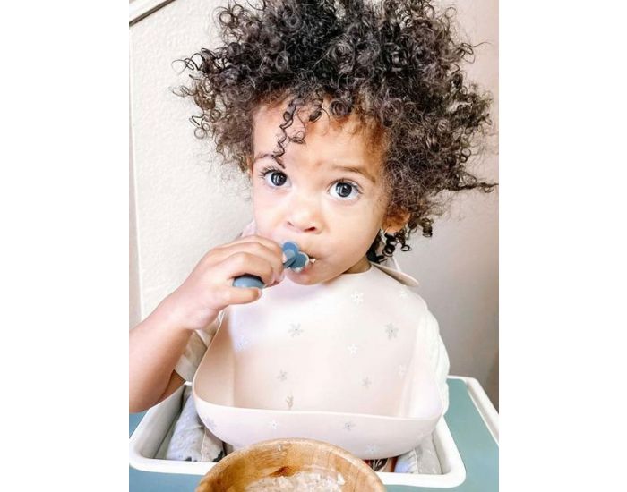 GRABEASE Set de 3 Couverts d'Apprentissage Ergonomiques - Gris  (3)