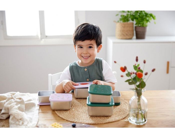 LASSIG Lot de 3 Boites Gigognes en Inox - Happy Rascals - Smile  (2)