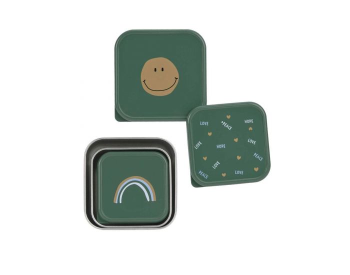 LASSIG Lot de 3 Boites Gigognes en Inox - Happy Rascals - Smile  (3)