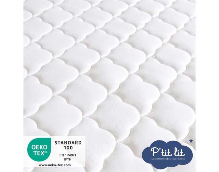 P'TIT LIT Matelas B�b� Bamboo - R�versible et D�houssable - 12 cm (3)