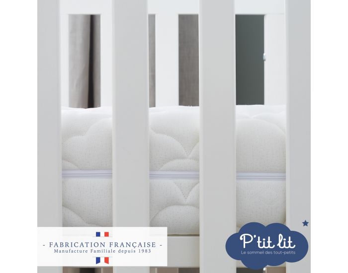 P'TIT LIT Matelas B�b� Bamboo - R�versible et D�houssable - 12 cm (6)