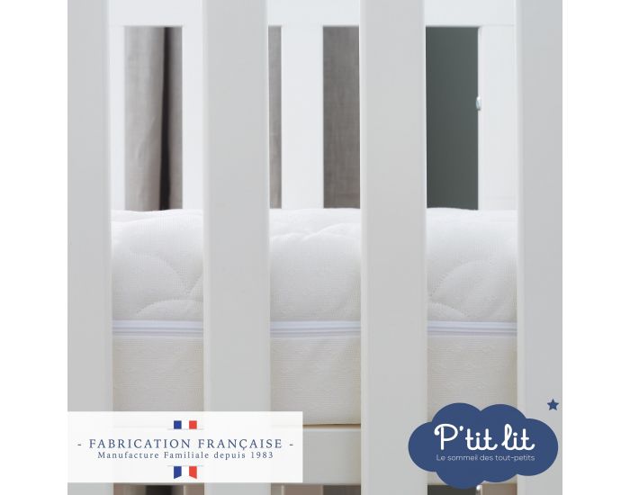 P'TIT LIT Matelas B�b� Climatis� - R�versible et D�houssable - 10 cm (6)