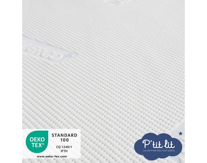 P'TIT LIT Matelas B�b� Allergostop� - R�versible et D�houssable - 12 cm (3)