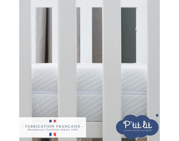 P'TIT LIT Matelas B�b� Allergostop� - R�versible et D�houssable - 12 cm (6)