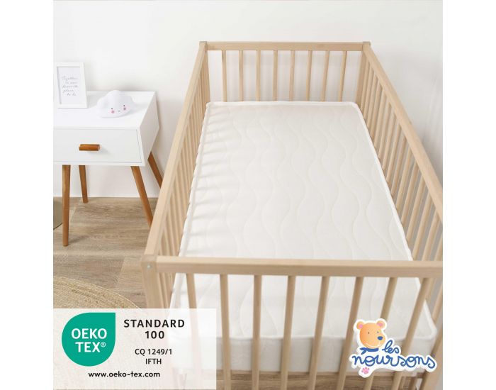 LES NOURSONS Matelas Bb Bamboo - Dhoussable - 10 cm (2)