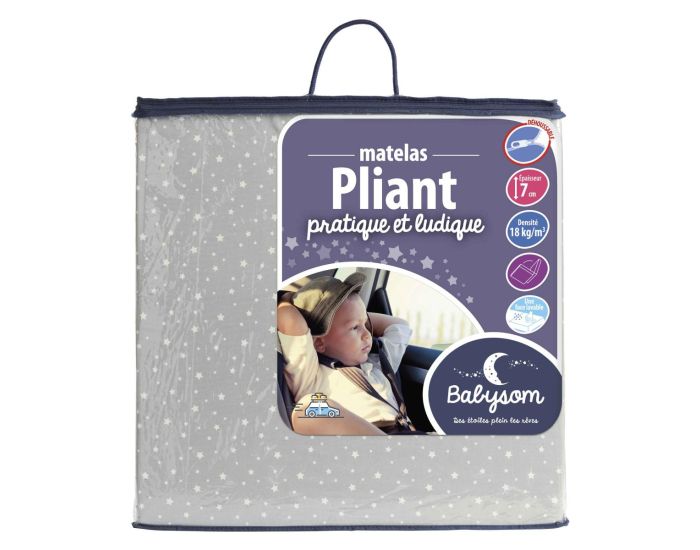 BABYSOM Matelas B�b� Pliant de Voyage - Imperm�able - 60x120 cm - 7 cm (7)