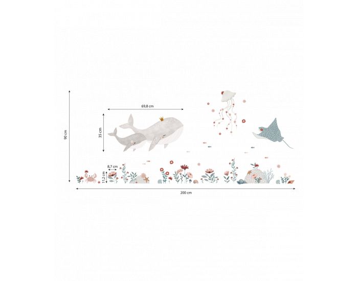 LILIPINSO Stickers - Ocean Field - Oc�an, Animaux et Fleurs  (1)