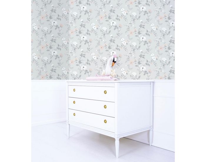 LILIPINSO Papier Peint - Grace - Rosier - Gris  Rouleau 10 m (4)