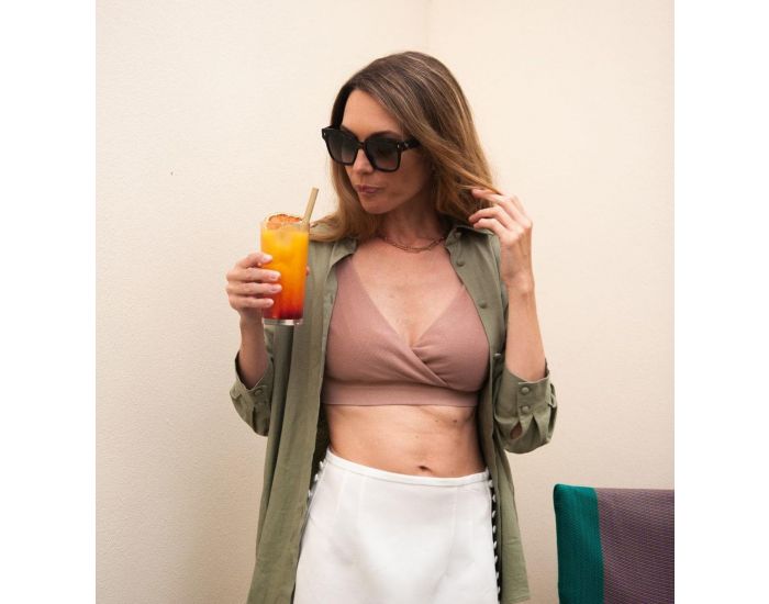 MAMA HANGS Soutien-Gorge d'Allaitement Absorbant - Day n' Night - Terracotta (3)