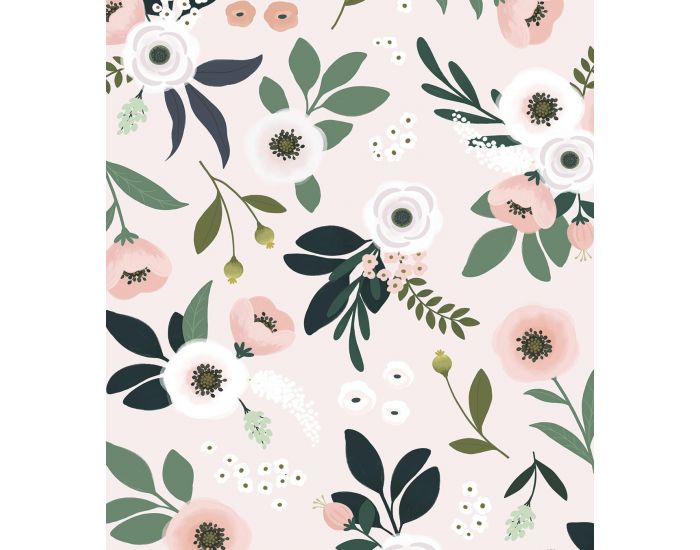 LILIPINSO Papier Peint - Wonderland - Fleurs d'An�mones - Rose Rouleau 10 m (1)