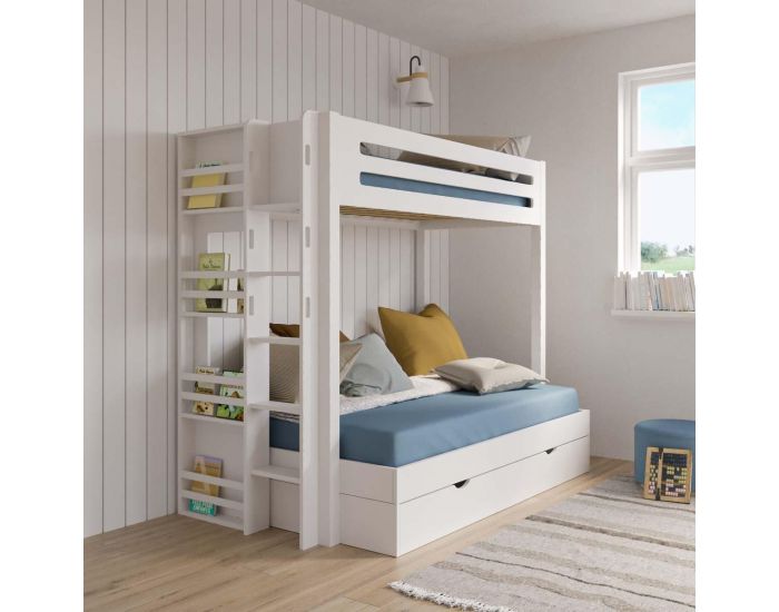 AKITEN RETAIL Pack Lit Superpos - Gigogne - 4 Places avec Matelas - Isa (2)