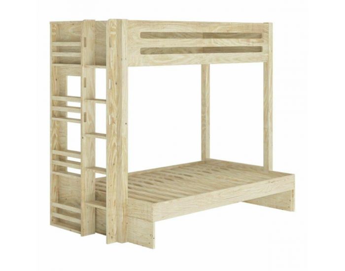 AKITEN RETAIL Lit Superpos� - 3 Places - Isa Bois naturel (1)