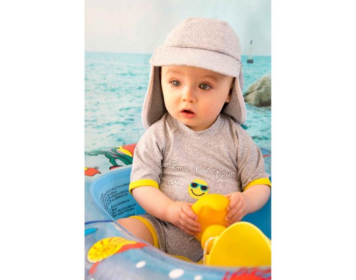 MAYOPARASOL Griset Tshirt top anti UV manches courtes Griset Gris (3)