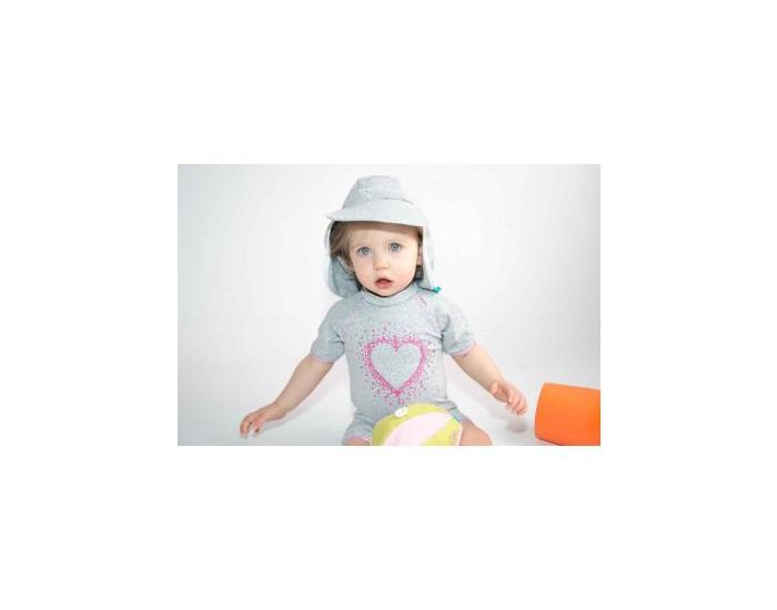 MAYOPARASOL Coeur Fruit Tshirt Top - Manches Courtes Anti-UV - Gris (2)