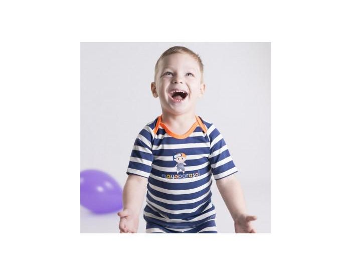 MAYOPARASOL Marinou Fluo Mariniere manches courtes anti UV Marine (1)