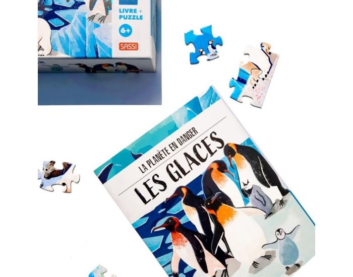SASSI JUNIOR Puzzle & Livre - La Plante en Danger, Les Glaces - Ds 6 ans  (2)