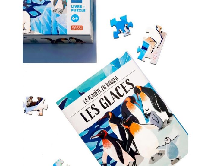 SASSI JUNIOR Puzzle & Livre - La Plan�te en Danger, Les Glaces - D�s 6 ans  (2)