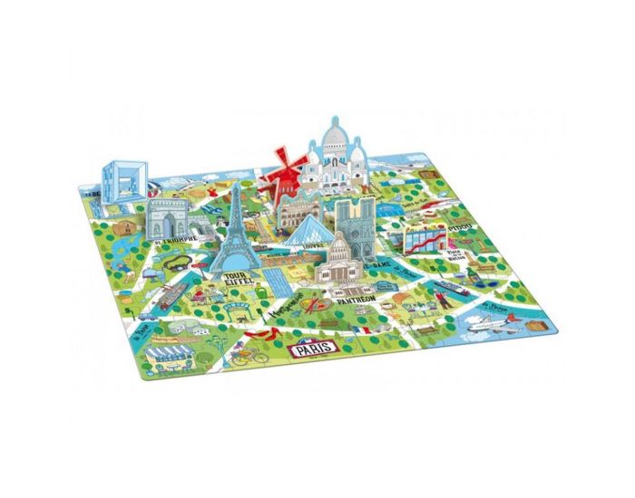 SASSI JUNIOR Puzzle & Livre - Voyagez, Dcouvrez, Explorez, Paris - Ds 6 ans  (1)