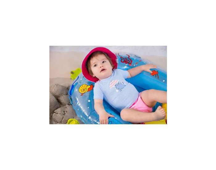 MAYOPARASOL Clestine Tshirt Top Anti UV Manches Courtes - Bleu (1)