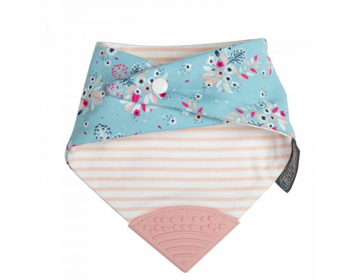 CHEEKY CHOMPERS Bavoir Bandana avec Embout de Dentition - Fleurs (4)