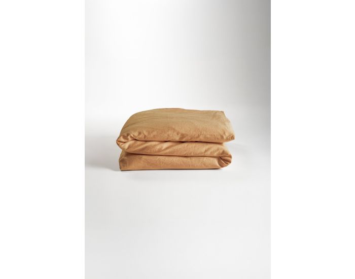 KADOLIS Housse de Couette B�b� - Satin de Coton Bio - Lav� Ambre (1)