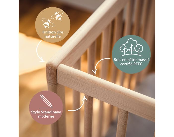 KADOLIS Lit B�b� - Turia - 60x120 cm (1)